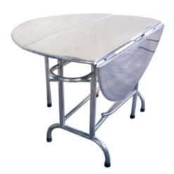 Bàn tròn inox xếp 3- inox 201