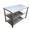 Bàn sơ chế inox 304 3 tầng dài 1m5