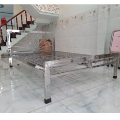 Giường ngủ inox vuông không nệm dầu giường DNG 001 2